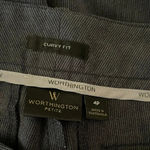 Worthington Women’s  dark blue gray curvy fit dress pants 4P Photo 2