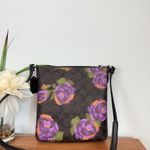 Coach NWT Mini Rowan File Bag In Signature Canvas With Rose Print Photo 3