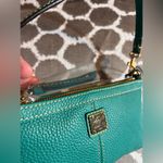 Dooney & Bourke NWT Turquoise Leather Mini Shoulder or Wristlet Bag summer fun Photo 4