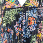 Anthropologie Vineet Bahl Vivienne Blouse Top Embroidered Floral Black Medium Photo 3