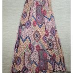 Altar'd State  Smocked Maxi Dress Womens‎ Large Pink Floral Boho Flowy Nap Style Photo 7