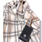 Bagatelle Cropped Blazer Cream, Gray and Beige Women’s Size Medium Single Button Photo 4