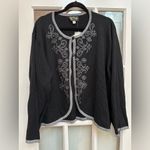 Bob Mackie  Wearable Art Black Sequin Beaded Cardigan Metallic Plus Size 3X MWT Photo 11