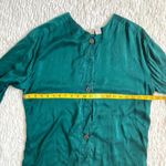 Victoria's Secret VTG 100% Silk Victoria’s Secret Gold Label Pajama Lounge Sleep Shirt S Green Photo 11