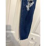 American Eagle  Dark Wash Denim Size 2 Distressed High Waisted‎ Skinny Jeans Photo 3
