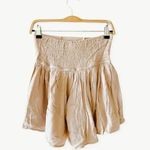 Olivaceous SMOCKED Corset WAIST Lined Bohemian Womens Shorts SZ M Photo 3