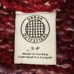 Urban Outfitters {S}  Turtleneck Bell Sleeve Marbled Red Maroon Knit Sweater Photo 6