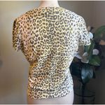 Cheetah Short Sleeve Leopard Print Button Cardigan Top xl Y2K yellow animal Photo 1