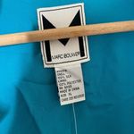 Marc Bouwer Women's Blue Silk Ruffle Open Front Lightweight Blazer NWT Large Photo 2