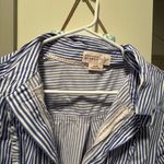 Kate Spade  New York Broome Street Blue and White Striped Shirt Dress Size XXL Photo 2
