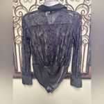 Anthropologie black button up lace bodysuit Photo 3