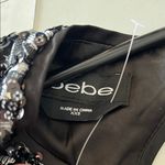 Bebe sequined puffy sleeve open back dress Photo 3