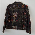 Chico's Dark Denim Jacket Colorful Embroidery Sz Medium Boho Western Vintage Photo 10