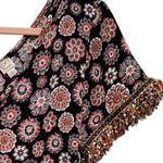 Loft π΅ SALE 3/$25 BEACH SHORT FRINGED SLEEVE VNECK BLACK WHITE BOHO PRINT ROMPER Photo 1