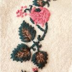 BRANDON Vintage Pure Virgin Wool Cropped Floral Embroidered Cardigan Size M Size M Photo 7