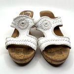 Jack Rogers White Leather Cork Wedge Sandals Women's 7.5 US Photo 1