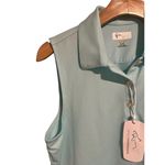 Greg Norman  Shirt Womens Medium Aqua Blue Golf Polo Top Blouse Sleeveless NEW Photo 1