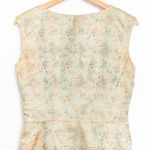 Vintage 1950s 1960s Green Orange Asian Inspired Floral Crane Brocade Silk Dress Size undefined Photo 5