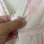 Vtg ShadowLine Pink Embroidered Lace Bell Sleeves 3/4 Nightgown Med 🕶️ Photo 6