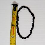 Black Beaded Stretch Bracelet Minimalist Basic 7" Photo 2