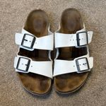 Birkenstock  White Arizona Double Strap Slip On Sandals Size 8 Photo 0