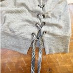 Cloth & Stone Gray Sweatshirt Tunic Mini Dress Lace Up Side NWT M Photo 7