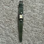 Women’s vintage‎ army green/silver genuine leather adjustable bracelet watch Green Photo 1