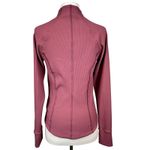 Athleta  Salutation Ribbed Full Zip Track Jacket S Dusty Rose Polished Athleisure Photo 8