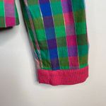 Vintage 90s Y2K Canvasbacks Madras Plaid Cropped Full Zip Jacket 12P 12 Petite L Pink Photo 2