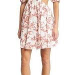 Bardot NWT Dress Eden Floral Minidress Red & White Print Women’s Size Medium NEW Photo 0