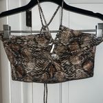 Princess Polly Snakeskin Print Halter Top Photo 1