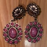 Elegant Pink and Silver Dangle Earrings Photo 0