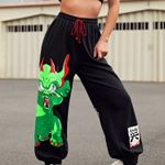 Stylish Black Graphic Joggers Size M Photo 0