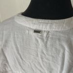 O'Neill O’NEILL WHITE COTTON V NECK LONG BEACH HENLEY SWIM COVER UP Photo 2