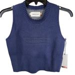 NWT Honor the Gift Navy Heavy Knit Crop Tank/Vest Size Medium Photo 2