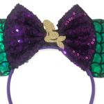 Ariel The Little Mermaid Sequined Bow Fish Scales Mouse Ears Headband Photo 50