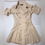 American Living Trench Coat Womens Size 14 Beige Pleated Classic Preppy Khaki PI Photo 12