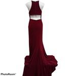Faviana New! 7976 Halter Neck Jersey Trumpet Dress Photo 9