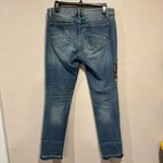 Driftwood  Audrey floral embroidered straight skinny raw hem distressed jeans Photo 3