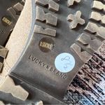 Lucky Brand Huntress Suede Foldover Lace Up Ankle Lugged Booties 8.5 Tan Photo 9