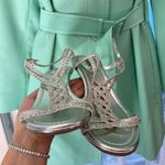 Unlisted Kenneth Cole Silver sparkly beaded sandals w diamanté details 10 Photo 3
