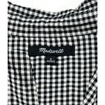 Madewell Gingham Split Back Button Up Short Sleeve Top Blouse Size Small Photo 2