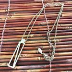 Ann Taylor  Gold Tone Necklace with Rhinestone Photo 2