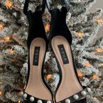 AQUA  Black Heels with Pearl Details Photo 0