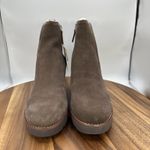 Sanctuary Engage Wedge Ankle Boots Java Dark Brown Suede Casual Women's 11M Photo 3