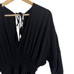 l*space L* Sungazer Black V-Neck Dolman Sleeve Swim Coverup Maxi Dress Size Small Photo 5