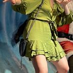 Green Silk Dress Photo 2