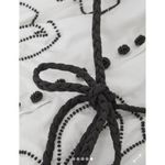 JOSLIN beaded 100% cotton shirt mini dress NEW White Size 2 Photo 7