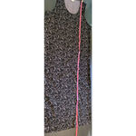 Vtg Notations Long Maxi Dress Medium Black Print‎ Retro Lagenlook Modest Coastal Photo 7