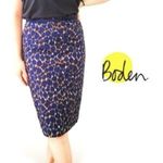 Boden USA Boden Martha Ikat Animal Print Pencil Skirt in Navy Photo 2
